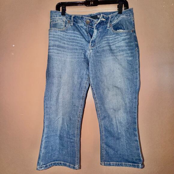 1822 Women's Blue Denim Cropped Jeans - Size 10 - Picture 1 of 6